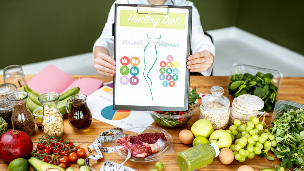 Diagnose the insufficient vitamins and minerals