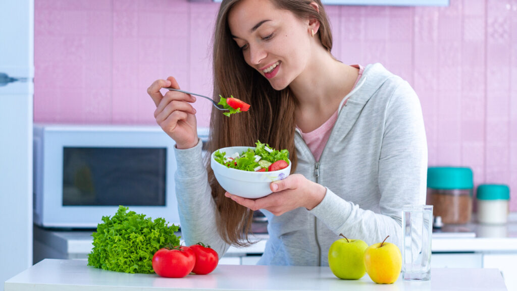 Having balanced diet Having balanced diet