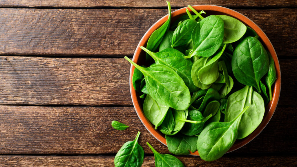 Spinach rich in antioxidants
